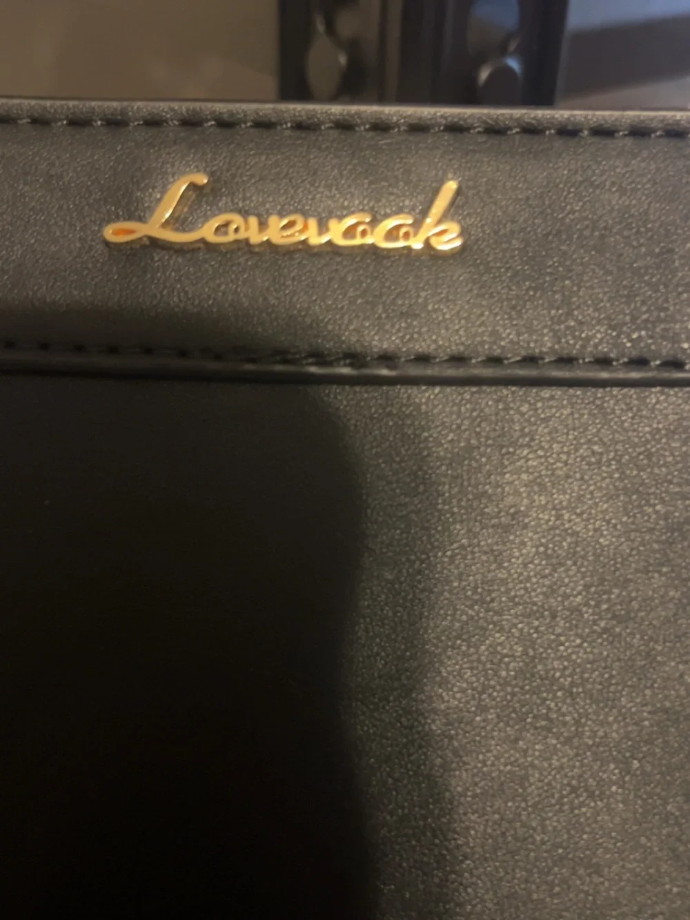 Swell Black Men’s Leather Briefcase Tote with Gold Accent